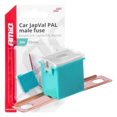 Bezpiecznik samochodowy JAPVAL PAL męski 62mm 20A AMIO-03426
