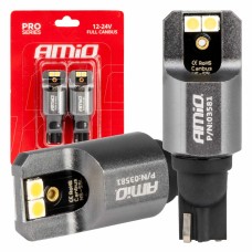 Żarówki LED FULL CANBUS PRO T15 W16W 4x3030 SMD białe 12V 24V AMIO-03581