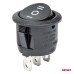 Włącznik przełącznik czarny okrągły 12V 230V BU03 AMIO-03614