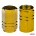 Aluminiowe nakrętki na wentyle kapturki żółte 4 szt AMIO-03633