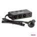 Rozdzielacz rozgałęźnik trójnik zapalniczki + woltomierz ładowarka USB USB-C 12V 24V AMIO-03781
