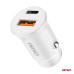Ładowarka samochodowa USB-A + USB-C 20W AMIO-03877