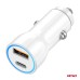 Ładowarka samochodowa USB-A+ USB-C 20W AMIO-03881