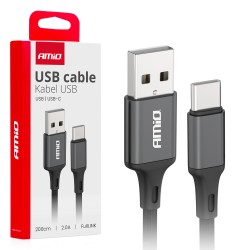 Kabel do ładowania USB-A - USB-C 2A 200cm FullLINK AMIO-03900 Kabel do ładowania USB-A - USB-C 2A 200cm FullLINK AMIO-03900