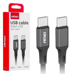 Kabel do ładowania USB-C - USB-C 60W 200cm FullLINK AMIO-03903 Kabel do ładowania USB-C - USB-C 60W 200cm FullLINK AMIO-03903