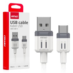 Kabel do ładowania USB-A - USB-C 3A 100cm FullLINK AMIO-03905 Kabel do ładowania USB-A - USB-C 3A 100cm FullLINK AMIO-03905