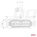 Lampa błyskowa ostrzegawcza płaska 4x3W LED R65 R10 12V 24V AMIO-03929