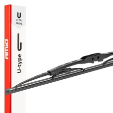 Wycieraczka samochodowa szkieletowa metalowa U-Type uniwersalna 15" 380 mm 38 cm AMIO-04005