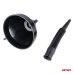 Lejek elastyczny czarny uniwersalny z sitkiem do paliwa cieczy wody 16 cm AMIO-04038