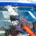 Szczotka zmiotka skrobaczka do szyb śniegu lodu teleskopowa ze ściągaczką wody 98-134 cm AMIO-04147