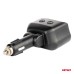 Rozdzielacz rozgałęźnik gniazda zapalniczki 2x USB 1x USB-C 12V 24V + woltomierz AMIO-04173