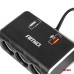 Rozdzielacz gniazda zapalniczki z ładowarką 2x USB-A QC3.0 12V 24V 120W 80cm AMIO-04364