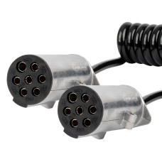 Przewód spiralny naczepy TIR 2x 7 PIN typ N 5m 24V AMIO-04379