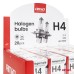 Zestaw żarówek halogenowych H4 12V 60/55W filtr UV (E8) 20szt. AMIO-04401