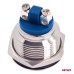 Przycisk chwilowy rozruchu płaski okrągły stalowy 19mm 5A 12/230V AMIO-04436