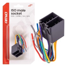 Zintegrowane złącze męskie ISO CCA 13PIN 5A 12V AMIO-04445