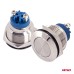 Włącznik płaski okrągły stalowy ON/OFF 19mm 5A 12/230V AMIO-04474