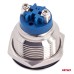 Włącznik płaski okrągły stalowy ON/OFF 19mm 5A 12/230V AMIO-04474