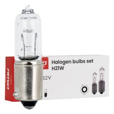 Żarówki halogenowe H21W 12V 21W BAY9s 10szt. AMIO-04514