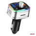 Transmiter samochodowy FM 2×USB-A 1×USB-C microSD 12V 24V AMIO-04652