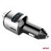 Transmiter samochodowy FM 2×USB-A microSD 12V 24V AMIO-04654