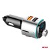 Transmiter samochodowy FM 2×USB-A microSD 12V 24V AMIO-04654