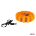 Samochodowa lampa awaryjna akumulatorowa z funkcją latarki LED 12SMD+3SMD 650mAh (BATT) czerwona AMIO-04673