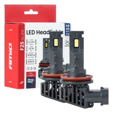 Żarówki samochodowe LED F25 SILVER FULL CANBUS 62W H8 H9 H11 H16 12V 24V AMIO-04705