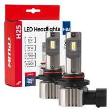 Żarówki samochodowe LED seria H25 CANBUS HB3 9005 12V 31W AMIO-04714