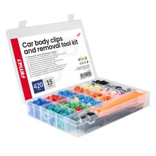 Zestaw spinek i kołków samochodowych i ściągaczy 420+15szt. AMIO-04744
