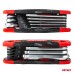 Klucze imbusowe HEX z kulką składane IMBUS 8szt. CRV AMIO-04788