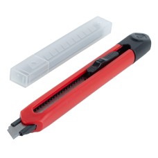 Nożyk uniwersalny z zestawem ostrzy ABS 80x9x0,4mm 1+5 AMIO-04818