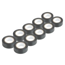 Taśmy izolacyjne PVC zestaw 10szt. czarne 19mm x 20m x 0.13mm AMIO-04844