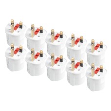 Zestaw adapterów podróżnych z bezpiecznikiem EU UK 13A 250V 10szt. AMIO-04858