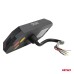 Lampa ostrzegawcza pomarańczowa z obrysówką pomarańczową LED R65 R148 12V 24V 24W AMIO-04860