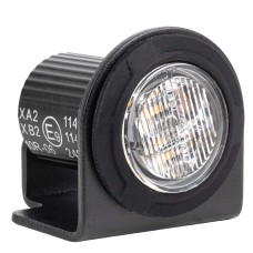 Lampa ostrzegawcza okrągła pomarańczowa LED R65 12V 24V 12W AMIO-04864