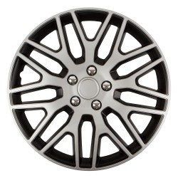 Kołpak samochodowy czarno srebrny ze śrubami chrom Dakar NC 15" cali