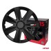 Kołpaki samochodowe 4szt. komplet GTX czarny carbon 15" cali COLOR BOX