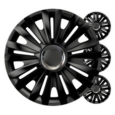 Kołpaki samochodowe 4szt. komplet Royal czarne 16" cali COLOR BOX