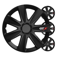 Kołpaki samochodowe 4szt. komplet GTX carbon czarny 17" cali COLOR BOX