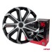 Kołpaki samochodowe 4szt. komplet EVO czarno srebrne 16" cali COLOR BOX