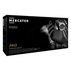 Rękawice nitrylowe Mercator MOTO BLACK rozmiar L 100szt.