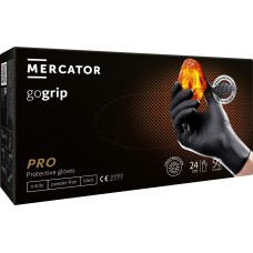 Rękawice nitrylowe czarne Mercator GoGrip Black 50 sztuk rozmiar L