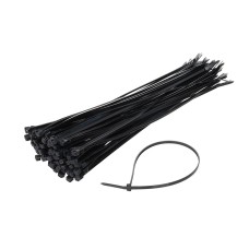 Taśmy kablowe opaski zaciskowe czarne 2,5x100mm - 100 szt.
