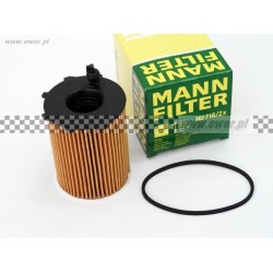 Filtr oleju FORD B-MAX, C-MAX, FIESTA, FOCUS, FUSION, MONDEO, S-MAX, GALAXY - 1.4 / 1.5 / 1.6 TDCi (MANN HUMMEL-HU7162X)
