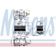 Chłodniczka oleju / wymiennik ciepła skrzyni biegów BMW E60/61 E63/64 E65 E83 (NISSENS-90673)