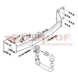 Hak holowniczy wypinany BMW X6 E71 E72 (Steinhof-B-063)