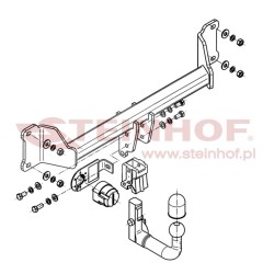 Hak holowniczy wypinany BMW X3 X4 F25 F26 (Steinhof-B-093)