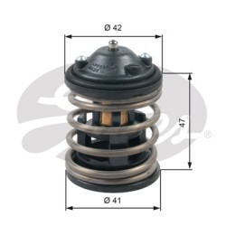 Termostat płynu chłodzącego BMW E60N, E61N, E70N, E71, E81, E82, E83N, E84, E87N, E88, E90, F01, F02 2,5-3,5 D (GATES-TH47487G1)
