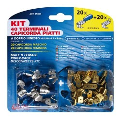 Konektorki 6,3x0,8mm 1,5-2,5mm 20+20 szt. zag